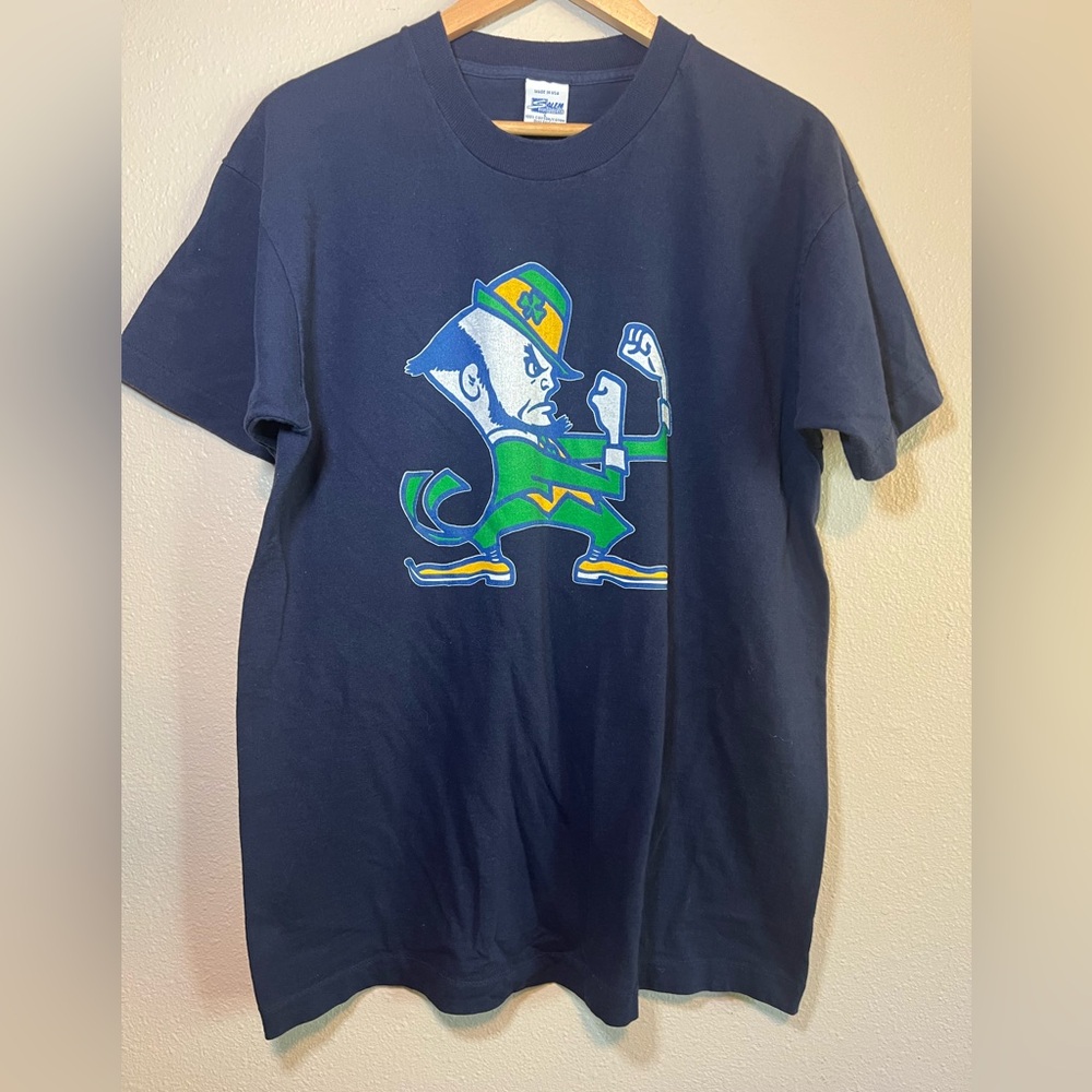 Vintage Salem Sportswear Navy Notre Dame Fighting Irish Tshirt
